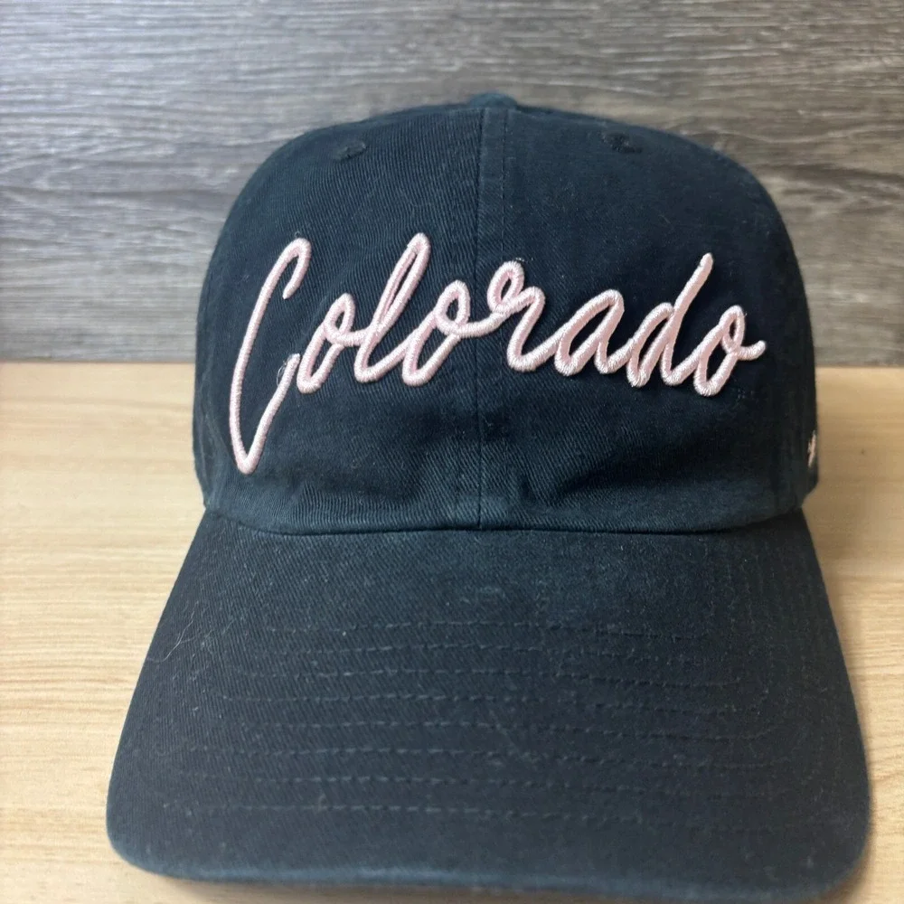 Colorado Buffaloes Hat Cap Strap‎ Back Womens Black Pink Script NCAA Adjustable